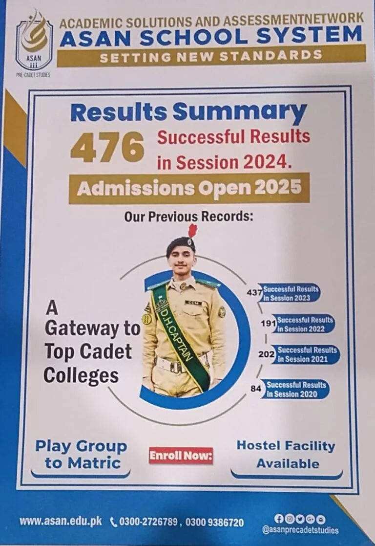 New Admissions Open at Asan School System
