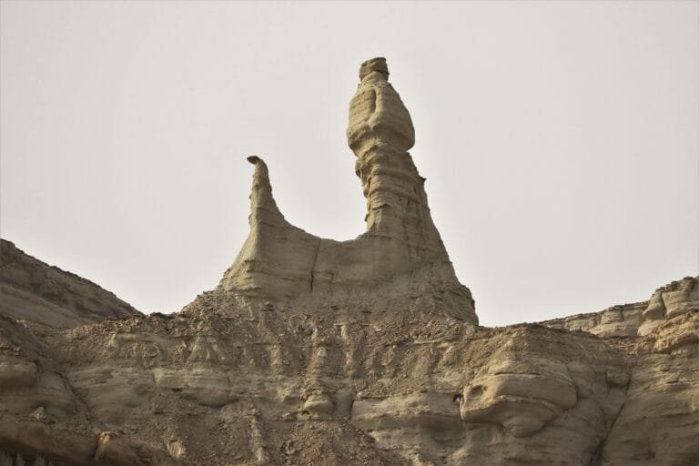 Stunning view of the Princess of Hope rock formation in Balochistan's national park.
