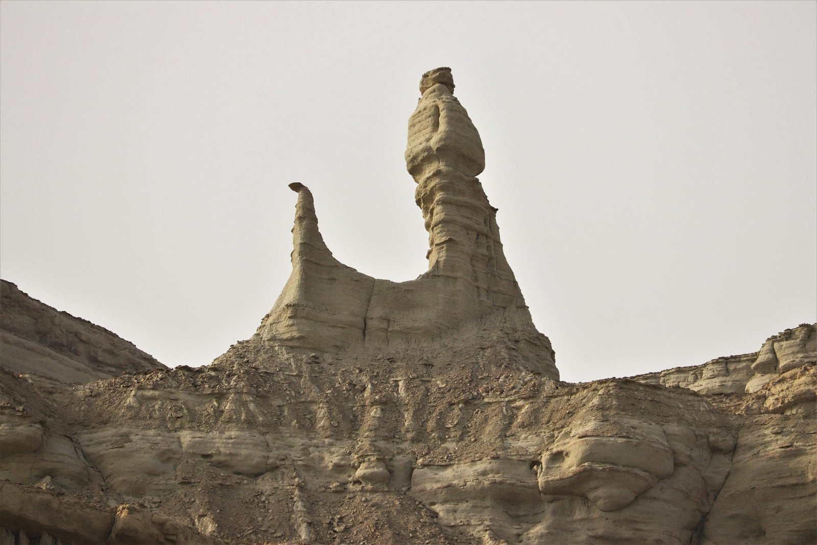 Stunning view of the Princess of Hope rock formation in Balochistan's national park.