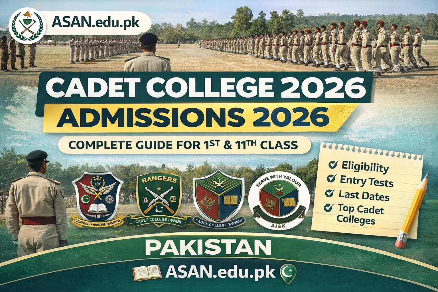 Cadet College Admission 2026 Pakistan